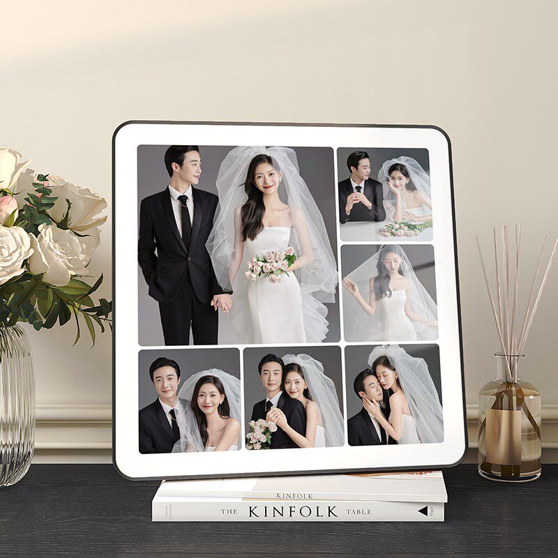 相框摆台照片定制diy结婚照婚纱照打印相片加洗全家福做成九宫格