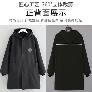 加绒加厚防水围裙工作服耐脏罩衣女外穿长袖工地反光条外套男定制