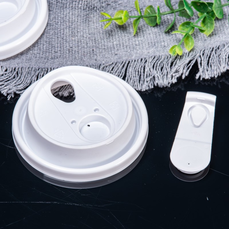 一次性90口径杯盖奶茶防漏杯盖注塑咖啡盖加厚纸杯打包双层热饮盖
