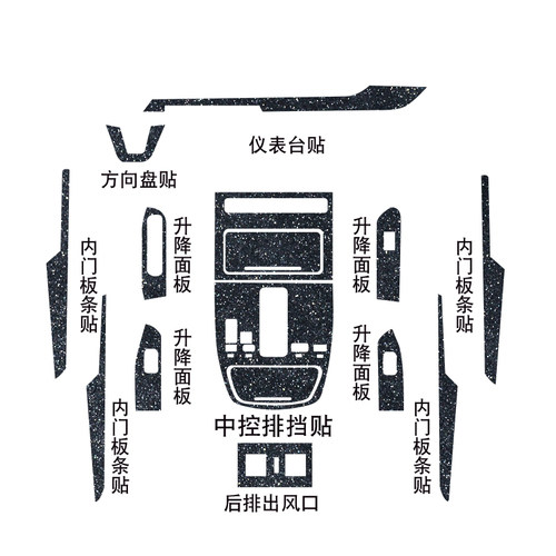适用于22款广汽传祺GS4plus专用内饰贴膜改装排挡贴中控贴膜装饰