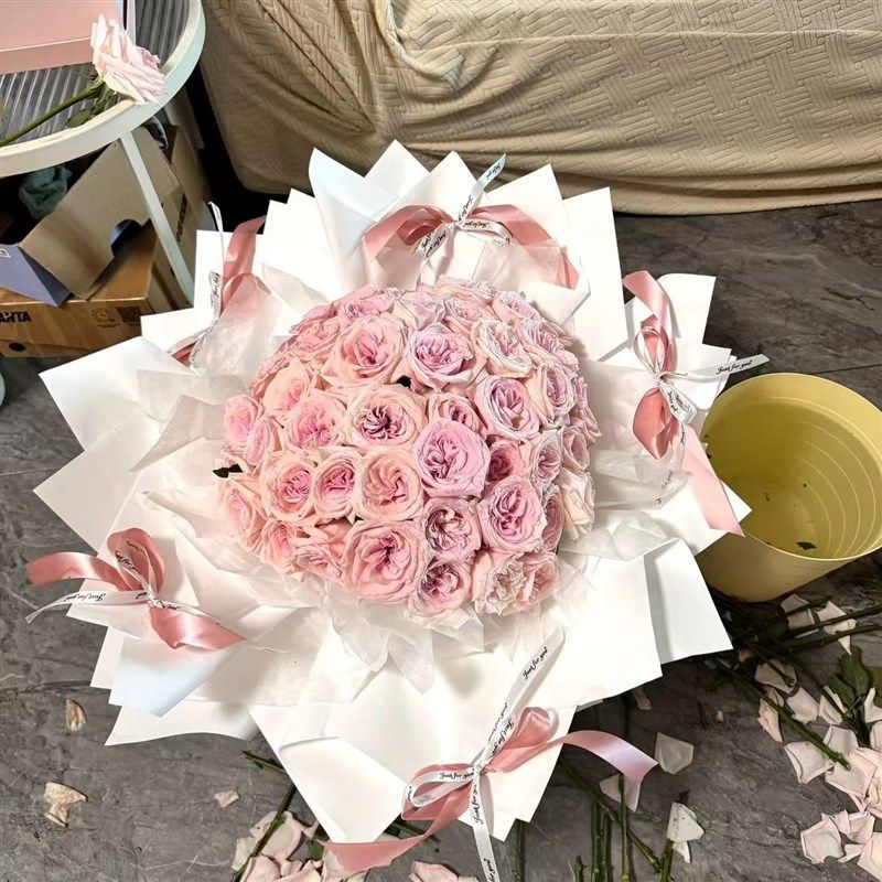 免包半成品DIY花束包装纸壳子芭蕾风网红零食鲜花情人节生日礼物
