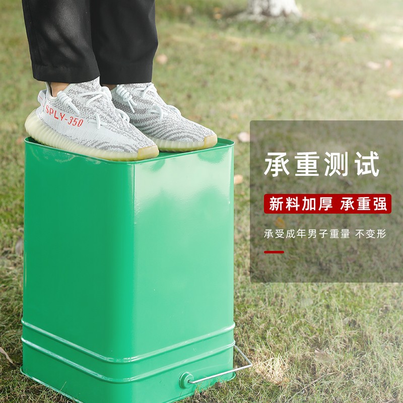 户外垃圾桶内胆喷塑手提带盖圆筒门前三包铁皮分类收纳果皮箱内桶