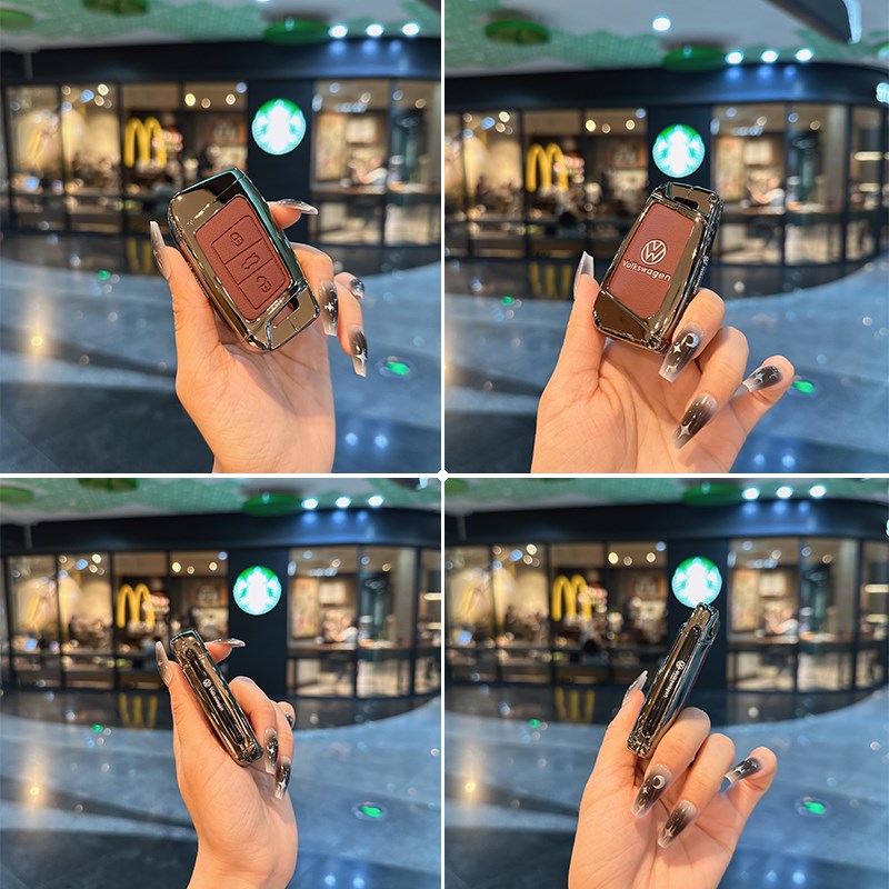 适用于新款大众迈腾330豪华壳款CC钥匙套高级帕萨特保护包扣女男