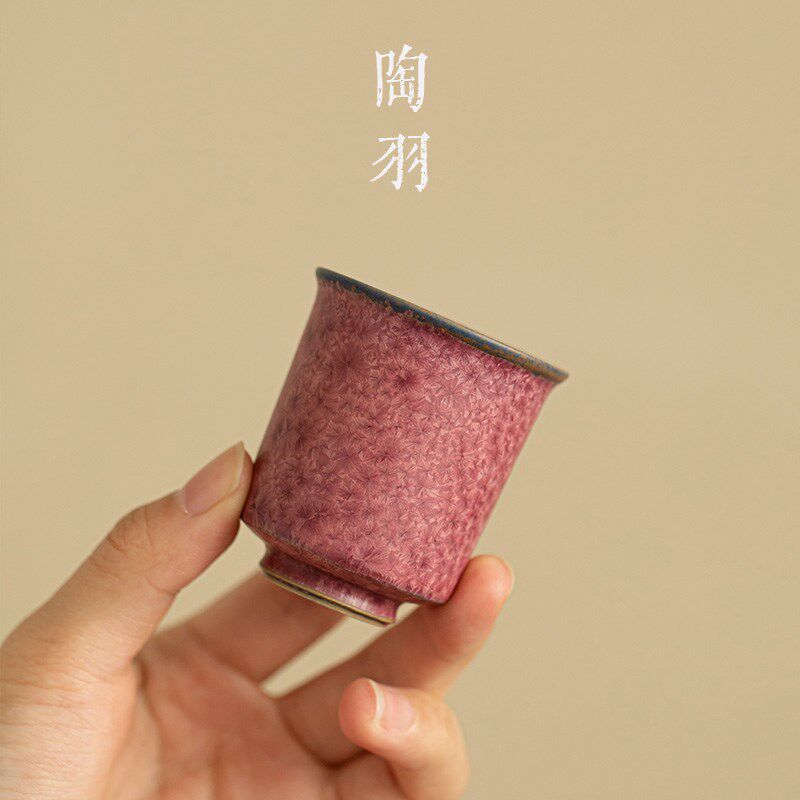 结晶釉万花窑彩直筒杯陶瓷主人杯单杯个人专用茶杯品茗杯功夫茶具