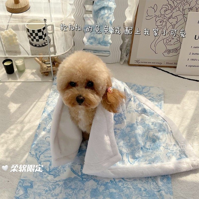 猫咪毯子宠物专用小被子狗狗睡觉秋冬绒毯子猫窝垫中小型犬笼垫子