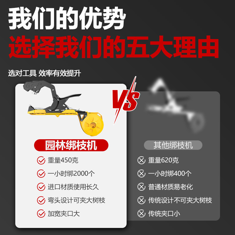 农用绑枝机新款适用葡萄黄瓜轻巧设计 绑藤蔓神器农作物绑枝机械