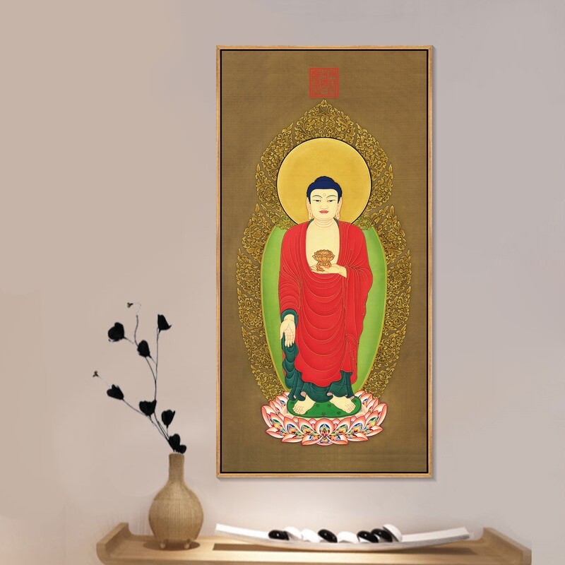全堂佛像挂画千手观音菩萨画像新中式客厅装饰画禅意茶室老人房画