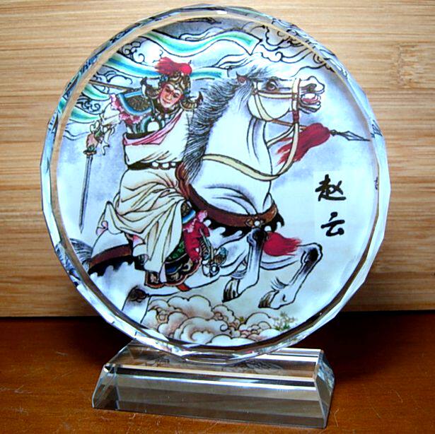 赵云摆件纪念品三国人物收藏品赵子龙像模型工艺品礼品水晶摆件