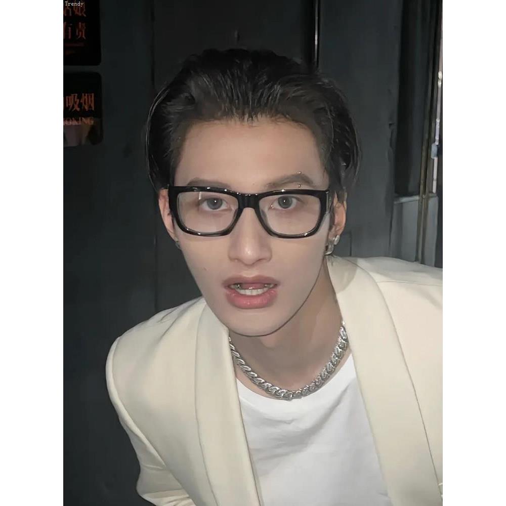 李大奔同款黑框眼镜男款高级感方形防蓝光可配近视高度数宽边镜架