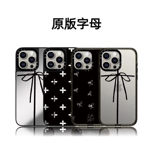 CASETiFiY联名黑色丝带蝴蝶结十字花园18/17pro适用于iPhone16promax苹果15pro手机壳14磁吸13华强北平替壳女