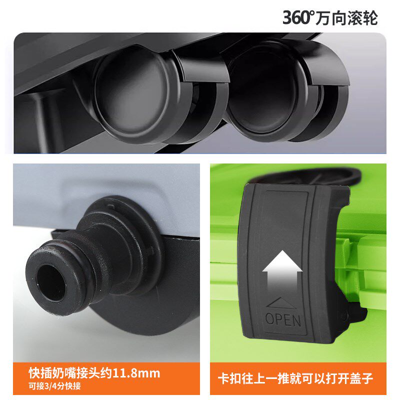 洗车水枪汽车载折叠专用水桶家用移动式收缩户外便携式刷车水箱