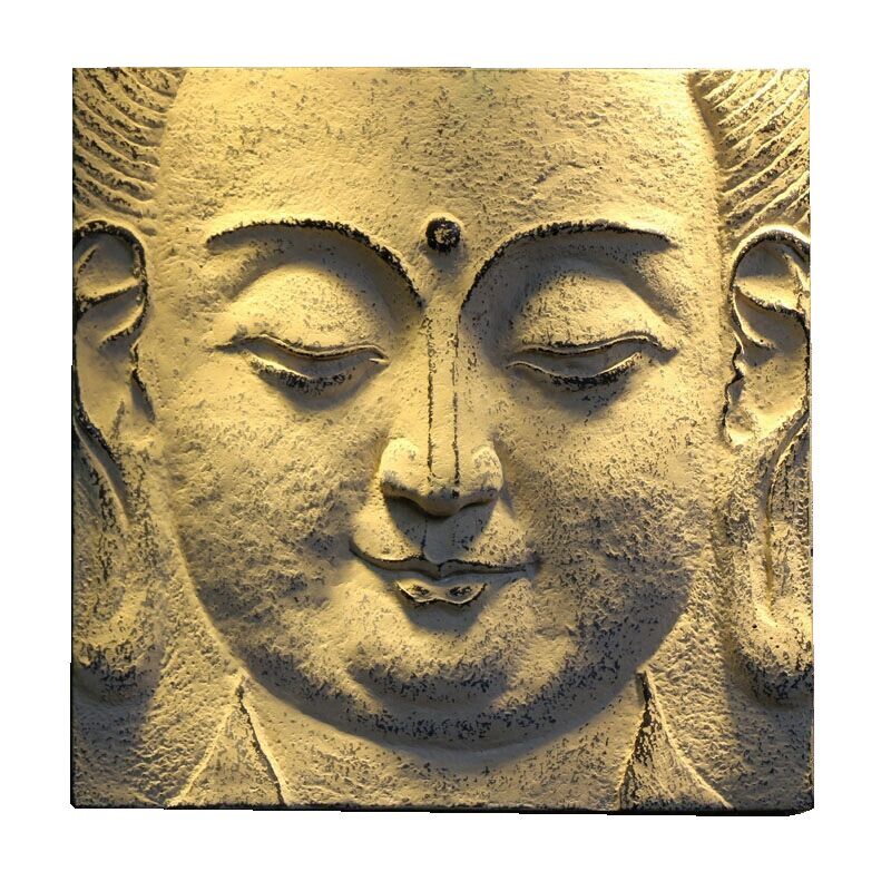 中式禅意壁饰佛脸墙砖家居装饰画挂件如来佛像释加牟尼电视背景墙
