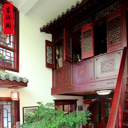 中式木雕隔断仿古屏风隔断u门窗定制月亮门月洞门中式隔断实木拱