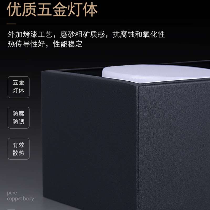 led明装筒灯方形射灯客厅无主灯吸顶斗胆灯gx53灯合仔燈盒