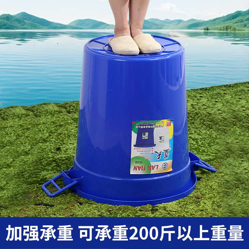厂家直销加厚塑料水桶带盖储水桶圆桶家用装米发酵塑胶桶一件代发