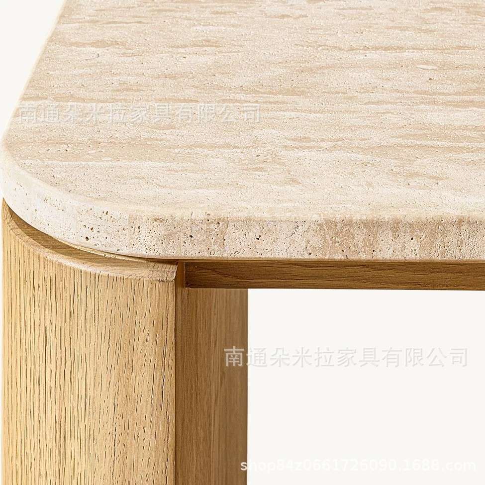 RH美式实木高端豪华家用边几角落角几 喝茶小桌子桌面大理石设计