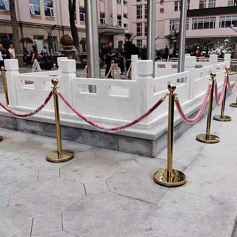 石雕汉白玉国旗台石栏板学校石栏杆广场公园石材雕花汉白玉升旗台