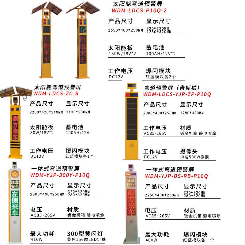 智能交通语音高速显示屏 平交路口预警系统 一体式弯道雷达测速屏