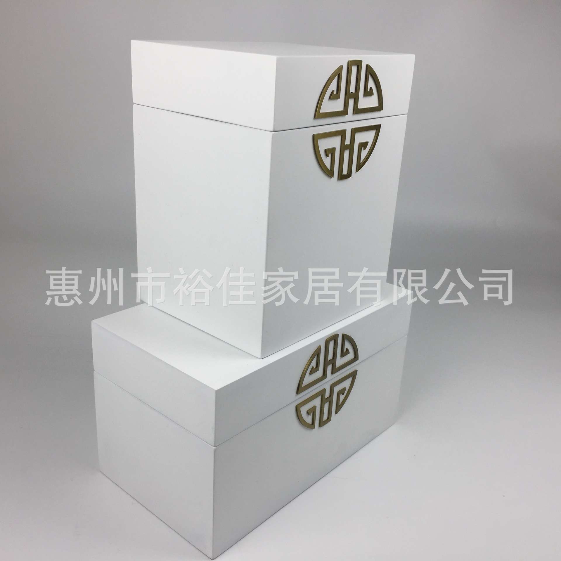 厂家新中式油漆系列样板间软装收纳装饰盒展厅卖场布置展示盒摆件