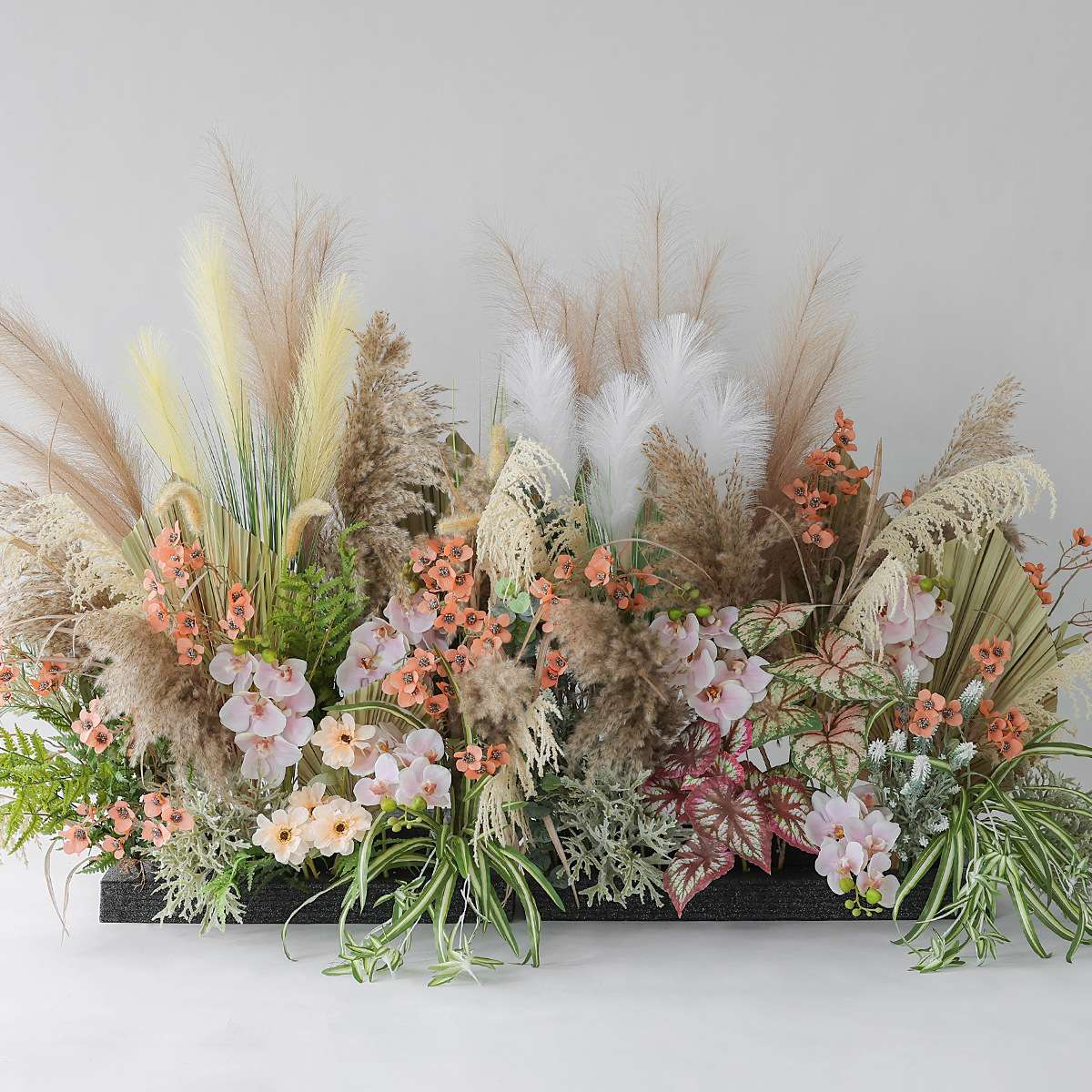 仿真绿植物假花景观造景组合花槽箱仿生室内庭院干花芦苇草丛摆件