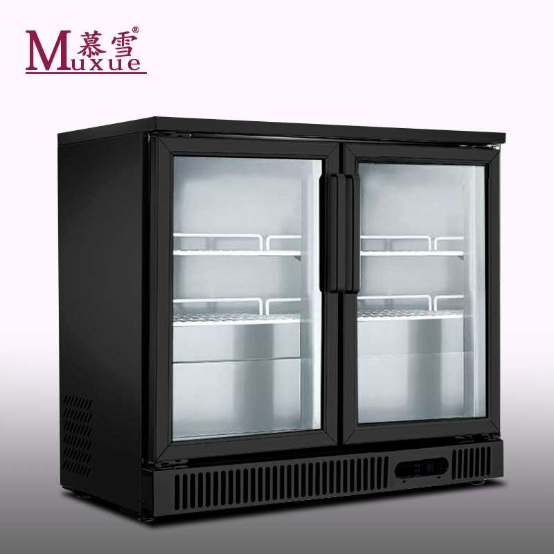 慕雪黑色吧台啤酒柜 酒吧酒水冷藏展示冷柜 台下保鲜冰箱厂家