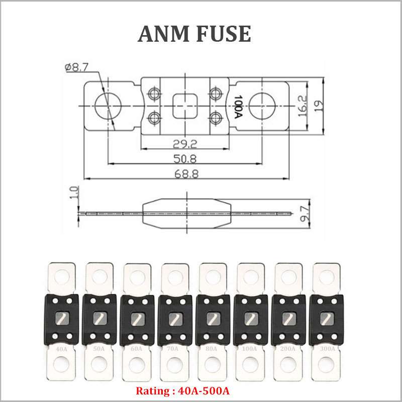 ANM汽车插栓保险丝座中型汽车保险丝座带备用插栓式保险丝