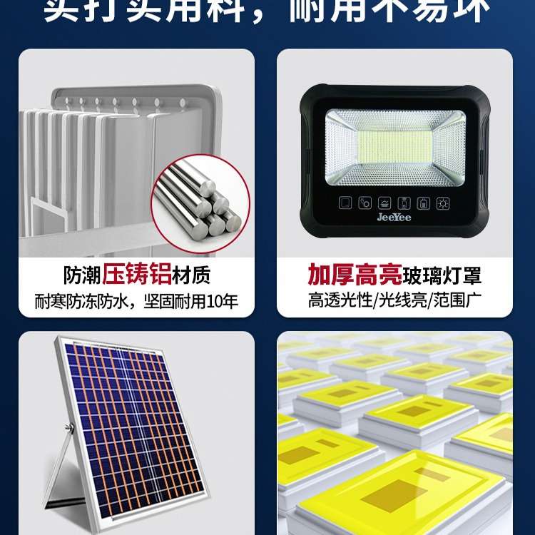 集益光能太阳能投光灯照明灯路灯壁灯大功率道路庭院防水led灯