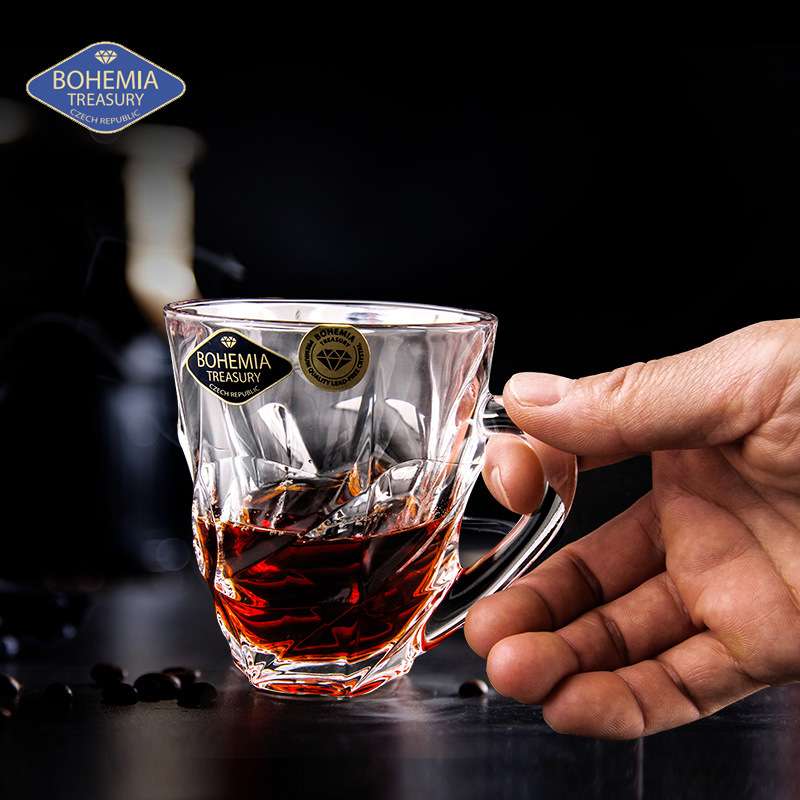 6只价格捷克BOHEMIA水晶玻璃咖啡西式奶杯咖啡下午茶杯欧式咖啡杯
