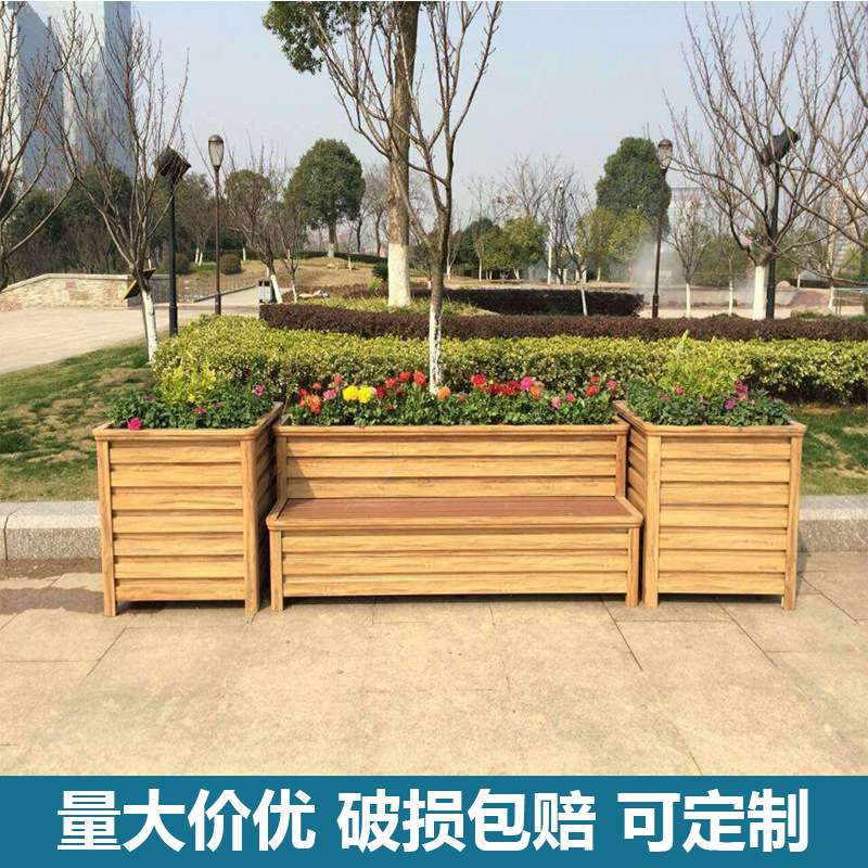 厂家 户外铝合金花箱组合护栏花台落地防腐室外种菜箱金属花架