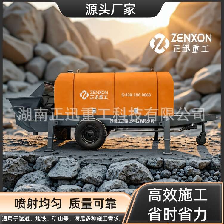 正迅 铁路桥梁浇筑60型地泵 智能控压 泵送稳定 减少材料浪费