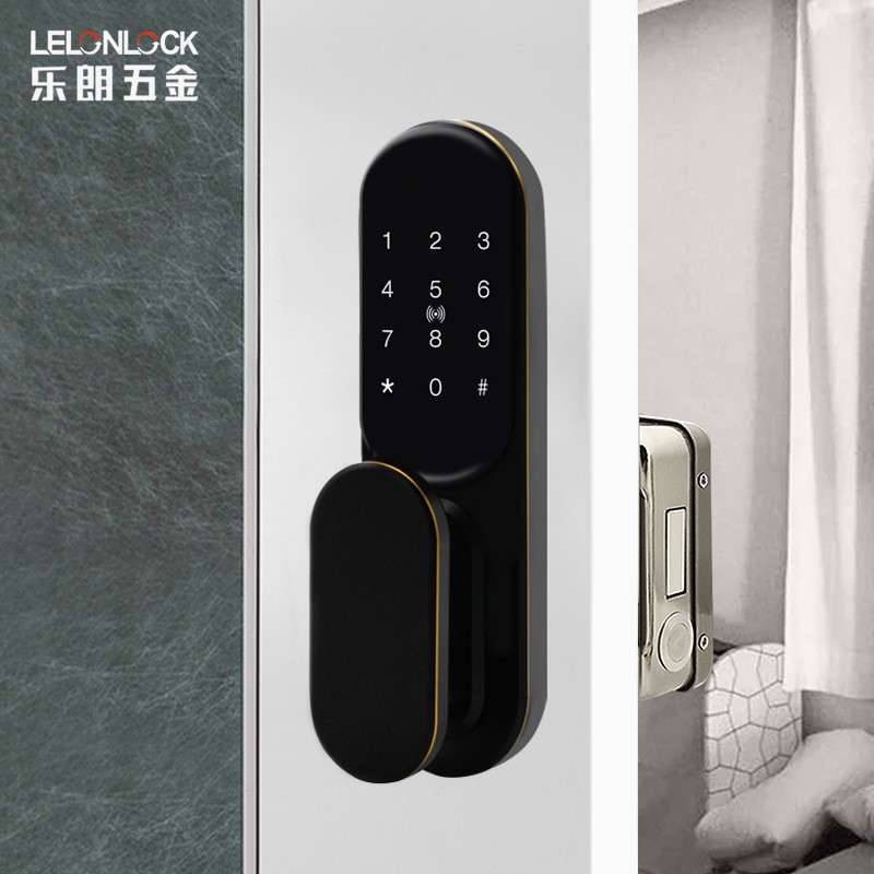 免布线指纹密码锁智能遥控锁 公寓指纹电控锁门禁一体出租屋门锁