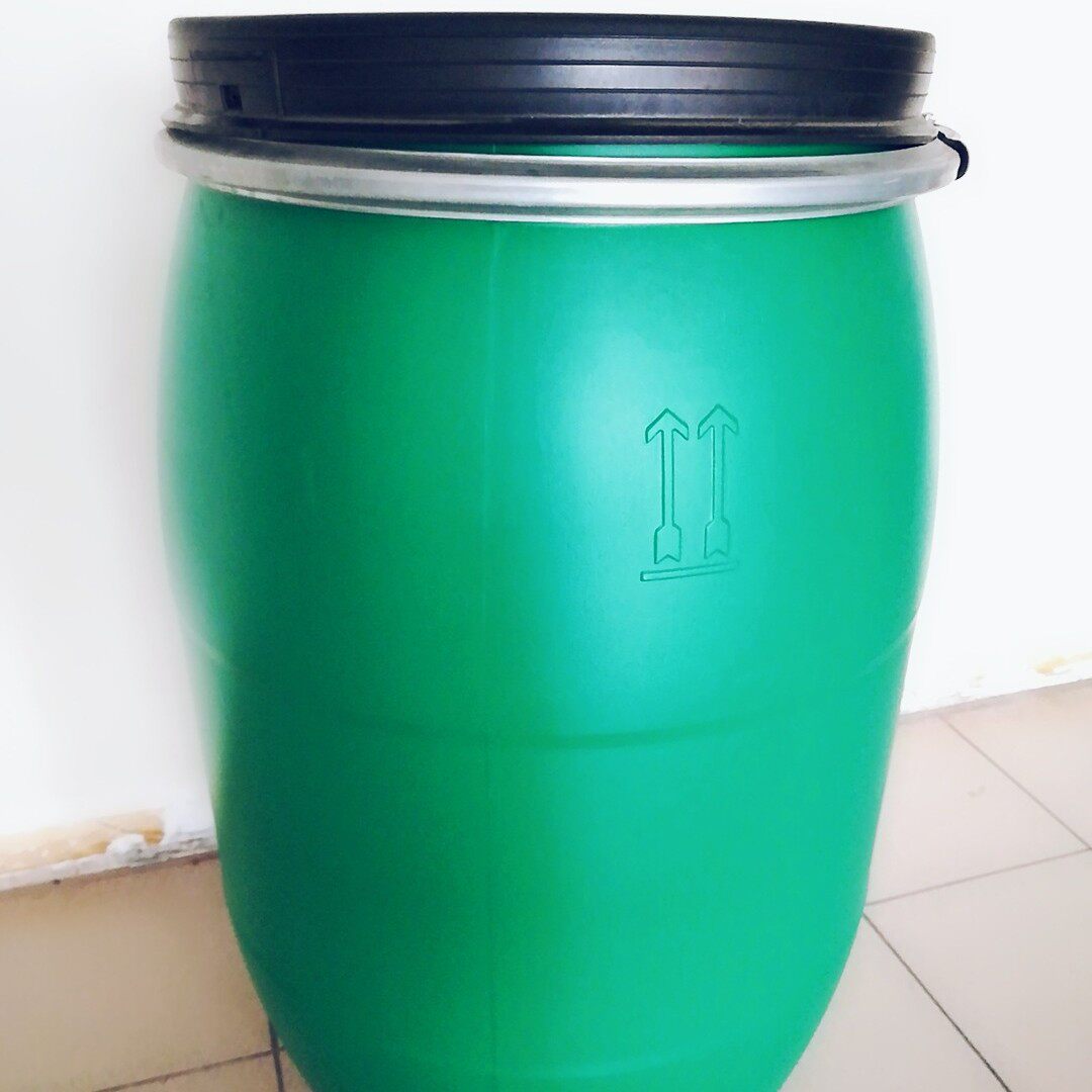 120L塑料桶开口桶120kg耐酸碱化工绿色箍桶大口塑料垃圾桶130L150