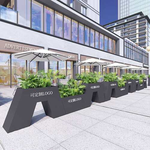户外铁艺花箱组合售楼部市政广场商业街道围栏隔断花槽花坛盆