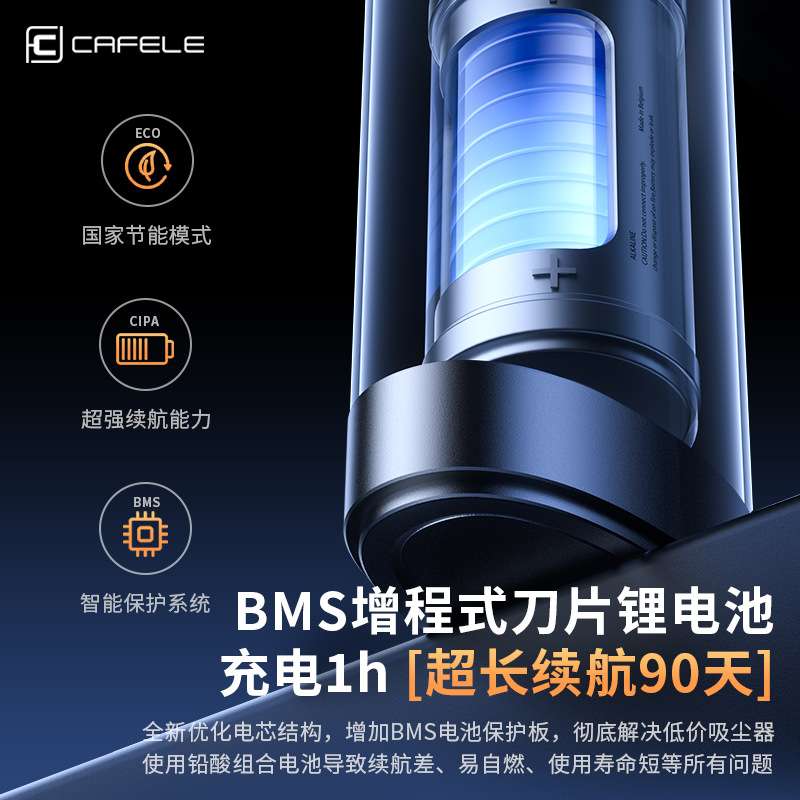 2024年新款车家两用无线吸尘器大功率充气多功能除螨小型除尘器