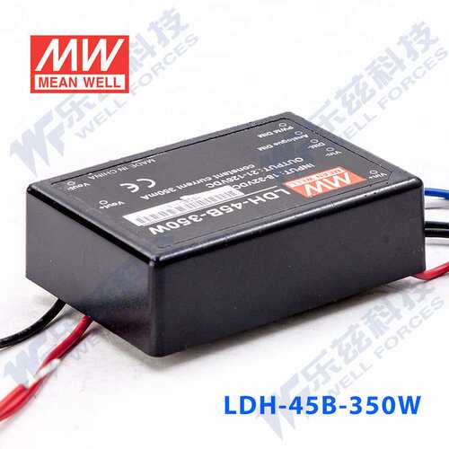 LDH-45B-350W 45W 18~32VDC输入21~126VDC350mA输出LED引线型电源