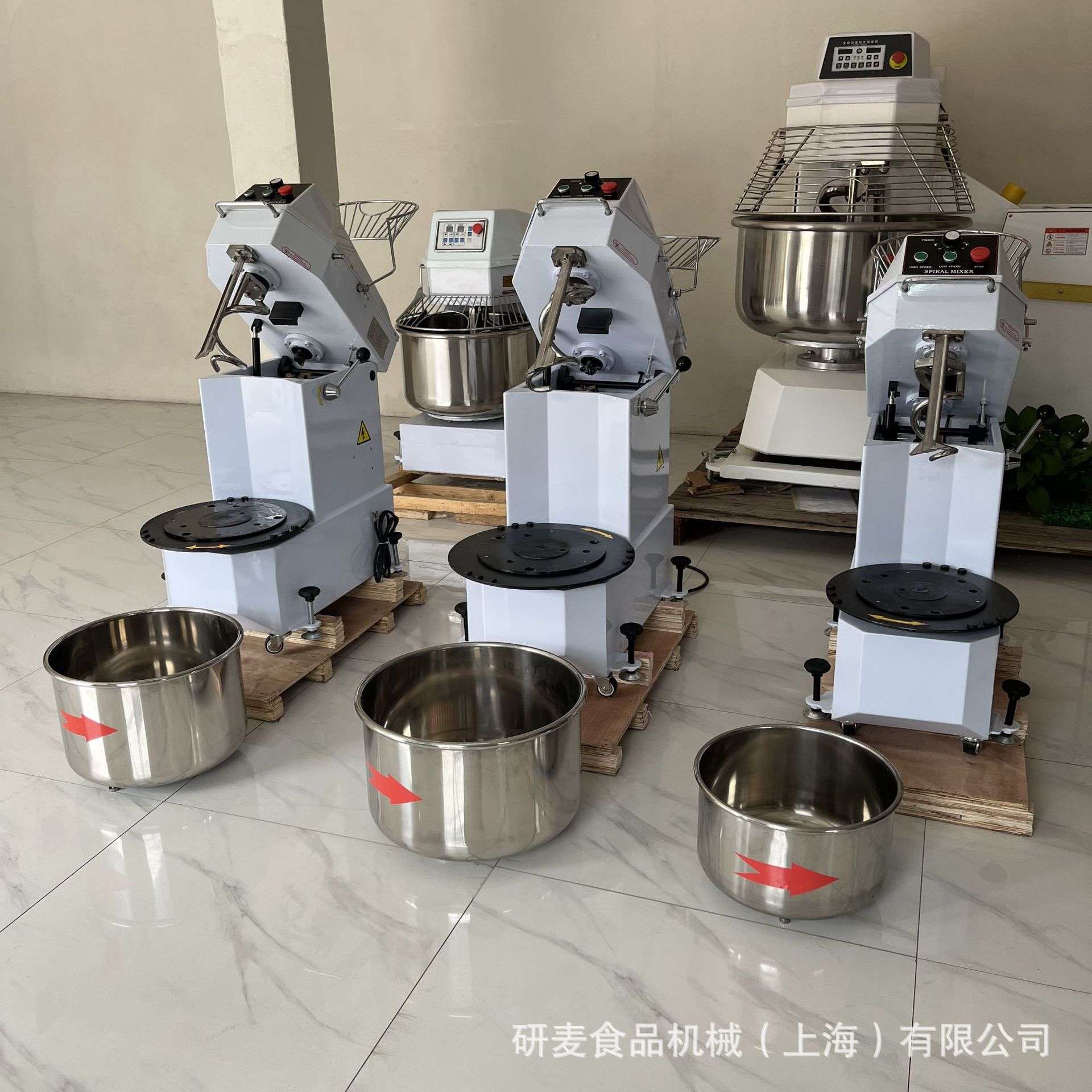 上海研麦可抬头式活面机 面缸可拆卸移动打面机 20L30L40L和面机