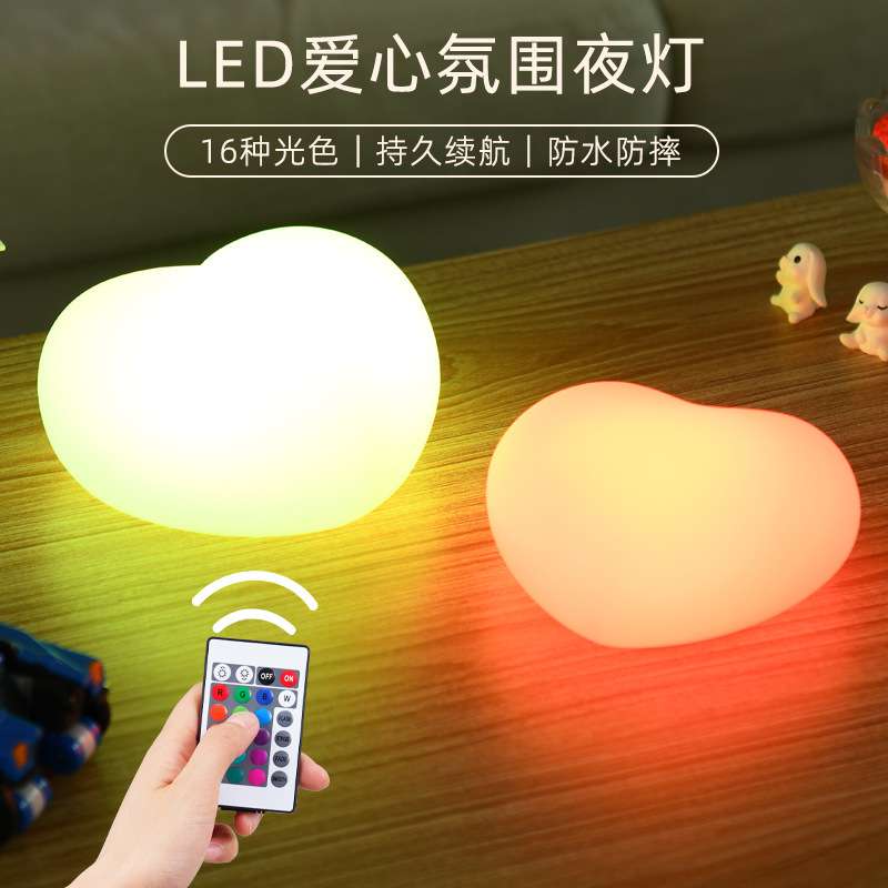 厂家 七彩小夜灯IP68防水创意表演户外装饰氛围灯LED星星夜灯