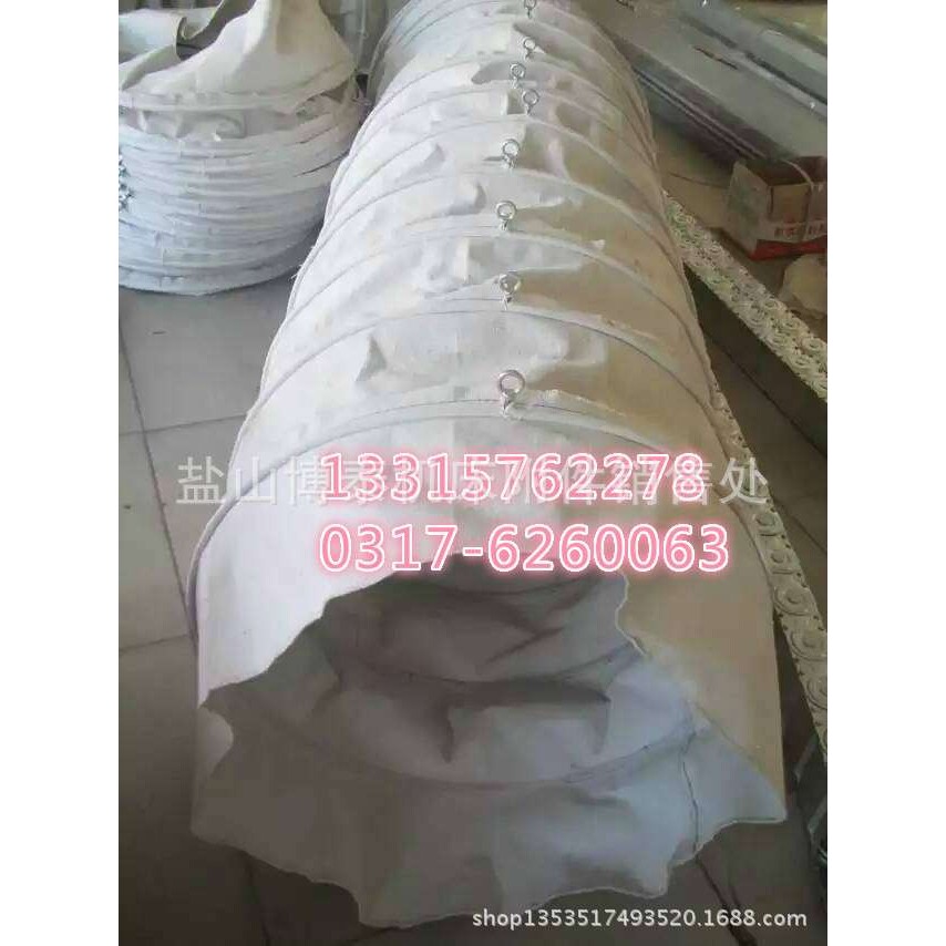【博泰新品】济南卸料口水泥散装布袋武汉下料口白色帆布输送布袋图片
