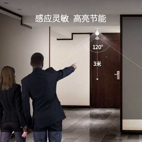 声控光控雷达人体感应智能LED节能小夜灯泡自动楼道楼梯过道走廊