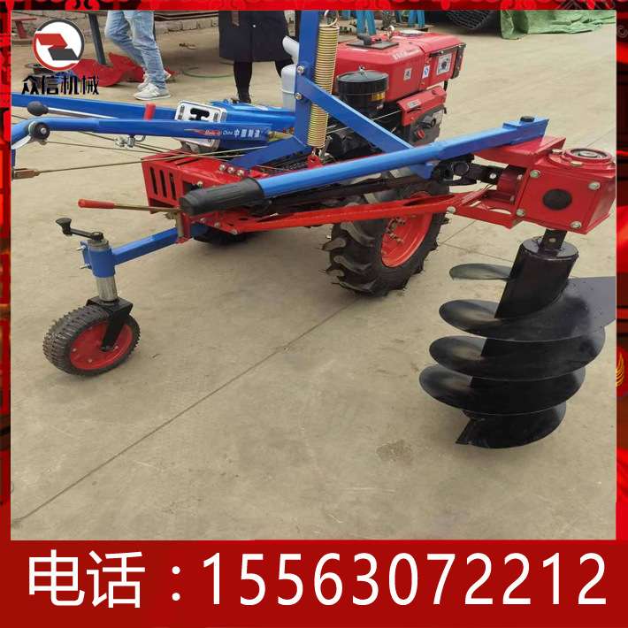 种树打坑 挖坑机 钻孔打洞冲孔省力机器二冲程钻架挖土工具手扶式