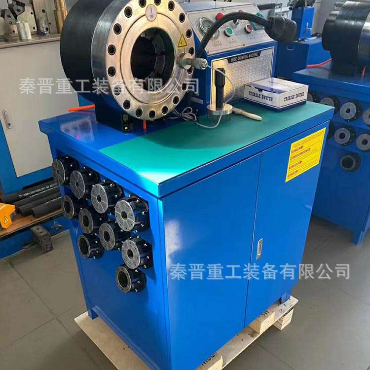 大口径铁管高压油管法兰立式扣压机 2寸4寸6寸电动液压管缩管机