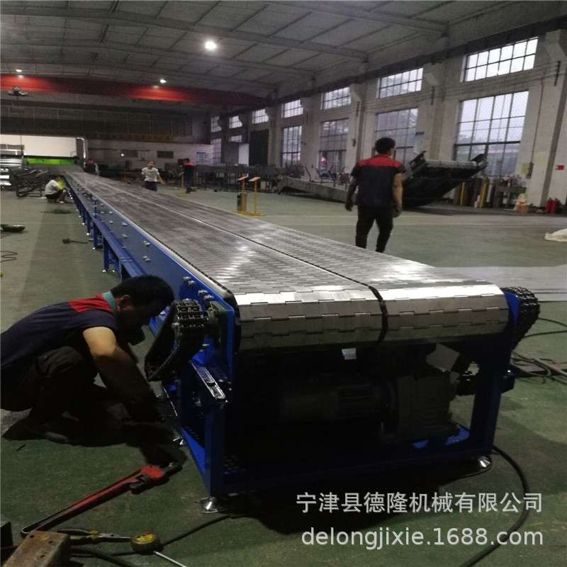 双排重型链板机 可加挡边304不锈钢传送带加高加宽流水作业输送带