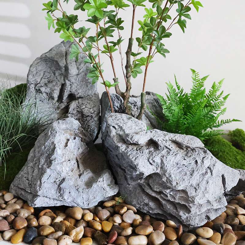 PU仿真假石头墙面道具泡沫拍摄道具园林雕塑假山室内造景观石舞台