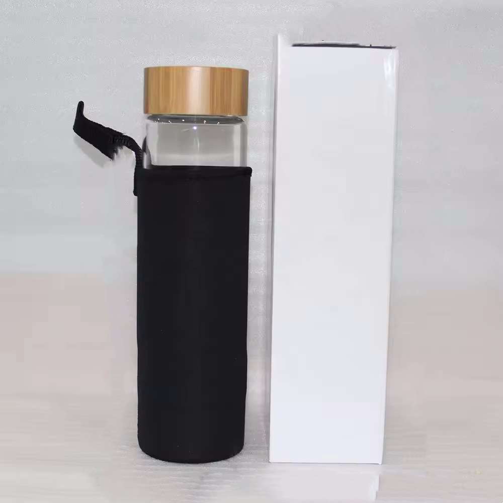 厂家 天然水晶碎石宝石能量水瓶运动玻璃杯跨境热销有孔