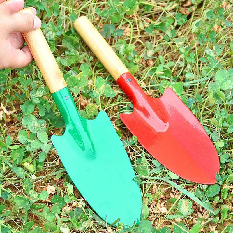 20把价园艺工具赶海铲挖野菜铲小花铲木柄小铁铲铁楸家用小铲子多