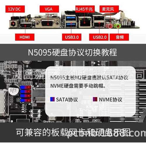 设计生产CPU X86多核心ITX电路控制板工控一体机N5095电脑主板