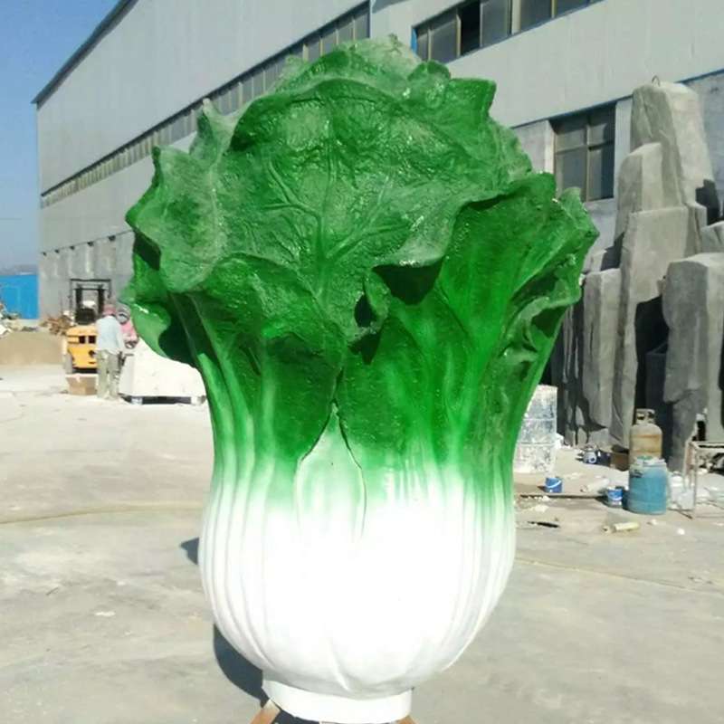 玻璃钢仿真白菜雕塑大型园林景观水果蔬菜模型生态园户外雕塑摆件
