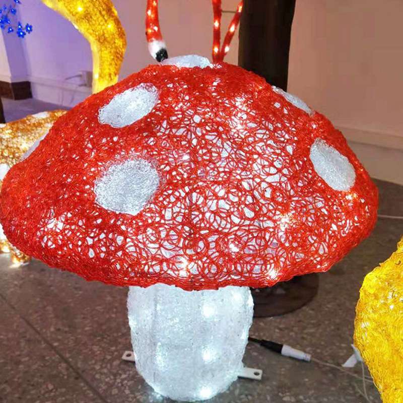 LED滴胶美陈景观仿真蘑菇造型灯发光蘑菇装饰灯节日亮化灯小品灯