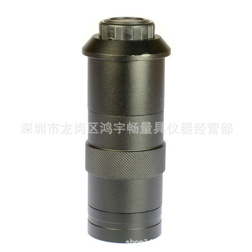 100倍显微镜工业镜头/M1218小型单筒镜头C口可调焦100倍镜头