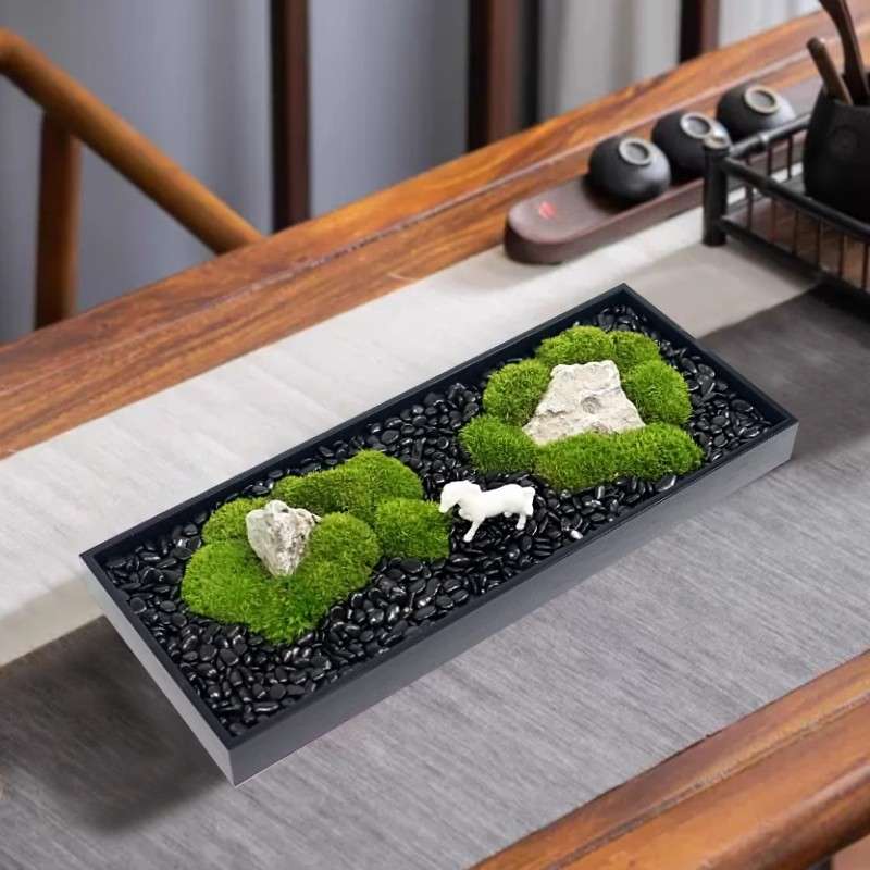 微景观永生苔藓干花绿植花艺中式日式餐桌吧台茶几酒店样板房摆件